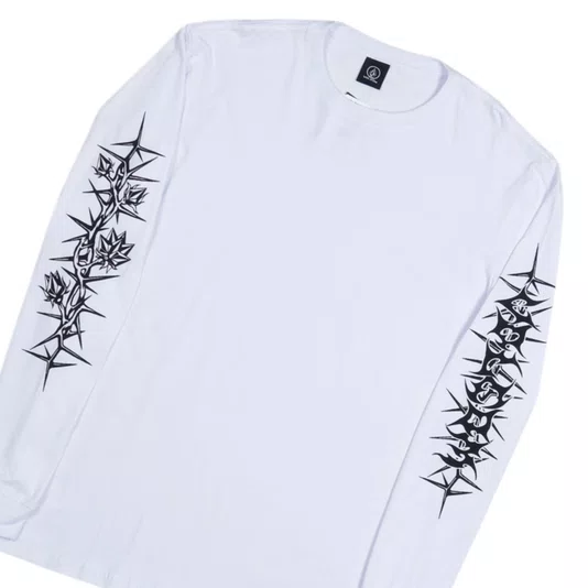 Camiseta Volcom M/L Die By The Sword Branco