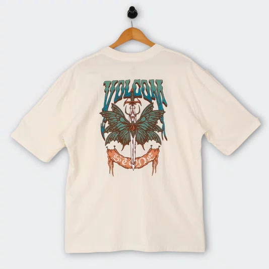 Camiseta Volcom Moth Feminina Off White