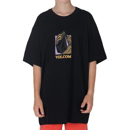 Camiseta Volcom Shroud Juvenil Preto