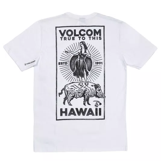 Camiseta Volcom Silk Sunset Delight Branco