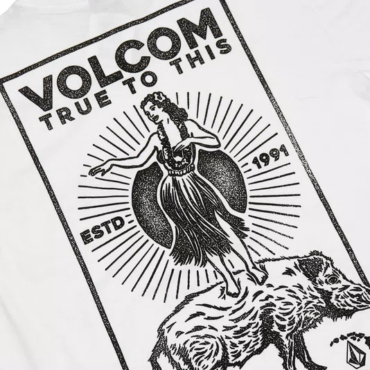 Camiseta Volcom Silk Sunset Delight Branco