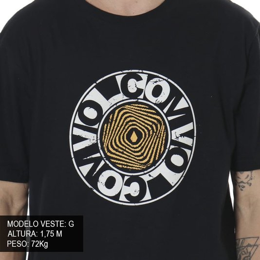 Camiseta Volcom Silk Vortexsphere Preto