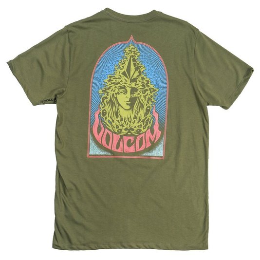 Camiseta Volcom Slim Nancy Verde Militar