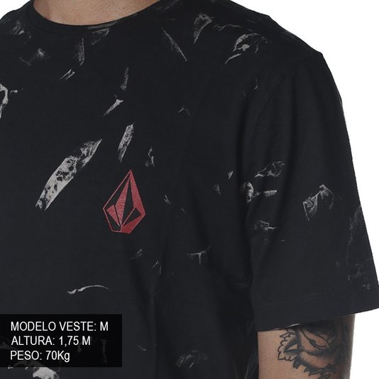 Camiseta Volcom Static Noise Preto