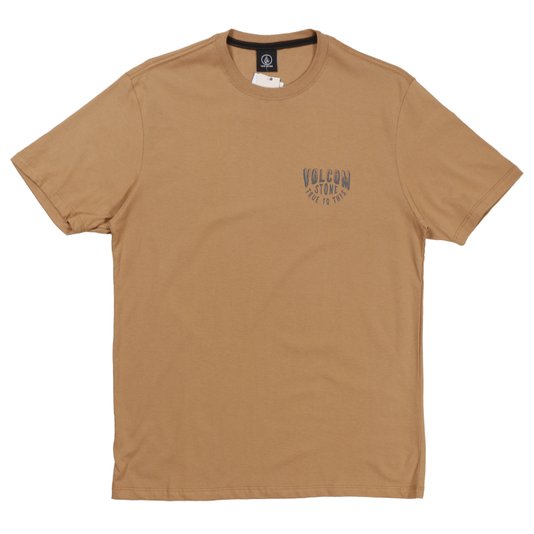 Camiseta Volcom Stone True To This Marrom Claro