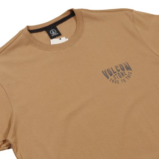 Camiseta Volcom Stone True To This Marrom Claro