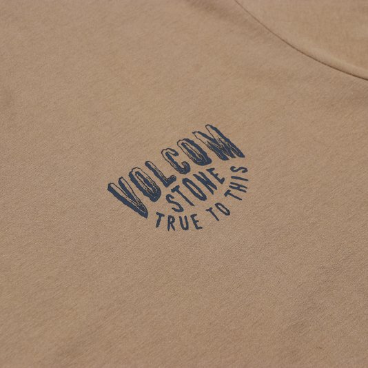 Camiseta Volcom Stone True To This Marrom Claro
