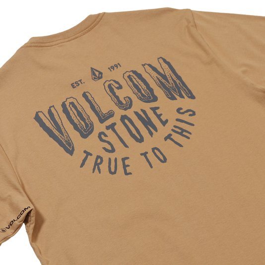 Camiseta Volcom Stone True To This Marrom Claro