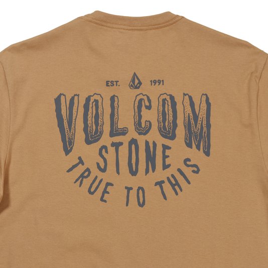 Camiseta Volcom Stone True To This Marrom Claro