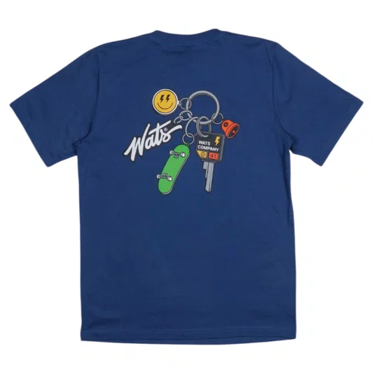Camiseta Wats Chaveiro Azul Jeans