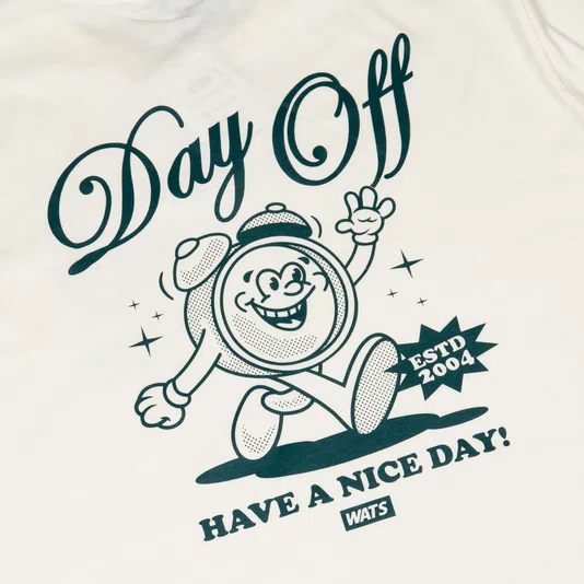 Camiseta Wats Day Off Off White