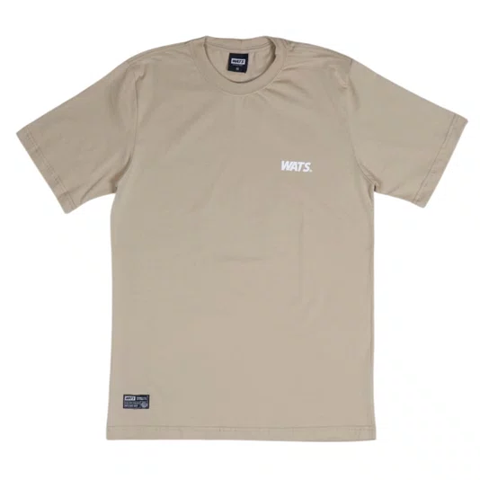 Camiseta Wats Logo Boton Bege