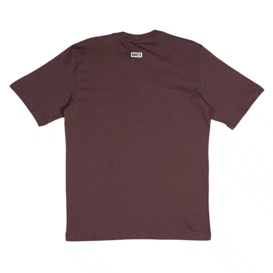 Camiseta Wats Logo Boton Marrom