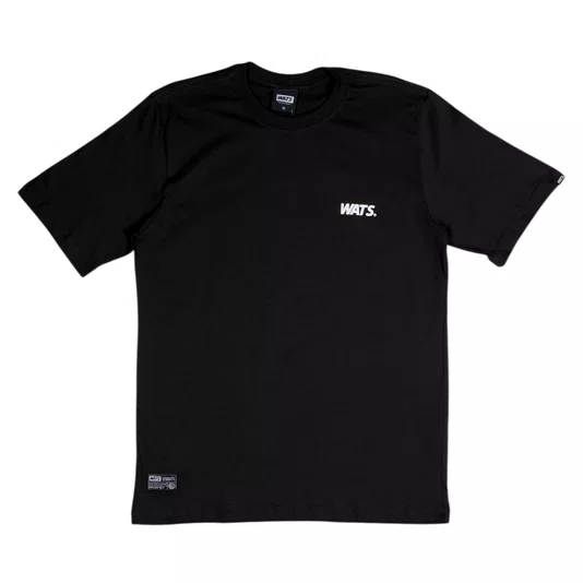 Camiseta Wats Logo Boton Preto