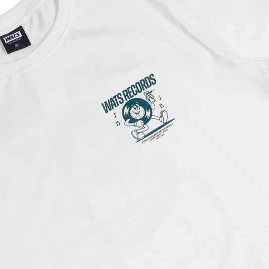 Camiseta Wats Records Off White