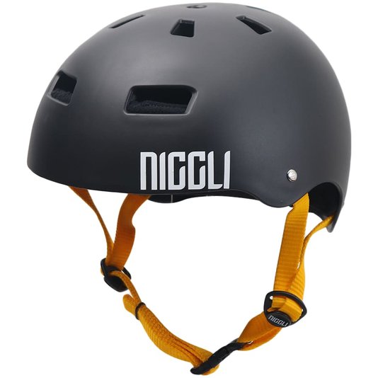 Capacete Niggli Pads Iron Pro Preto Fosco/Amarelo