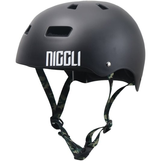 Capacete Niggli Pads Iron Pro Preto Fosco/Camuflado