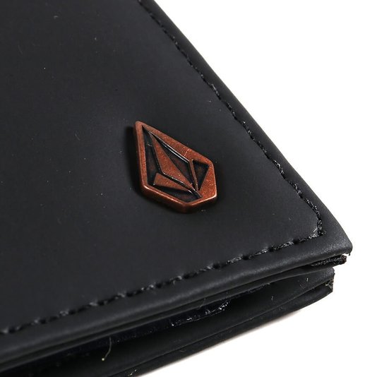 Carteira Volcom Block Stone Preto