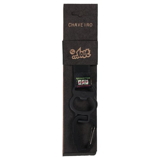 Chaveiro Lost Jack Pot Com Mosquetão Preto/Verde