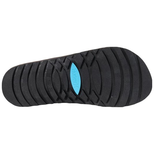 Chinelo Hurley Deck Couro Marrom Claro