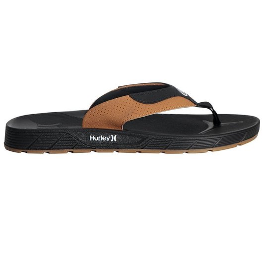 Chinelo Hurley Deck X-Fuse Preto/Caramelo