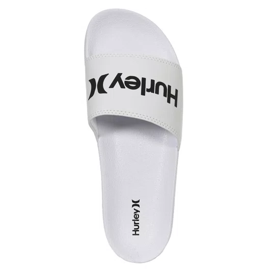Chinelo Hurley One&Only Slide Branco/Preto