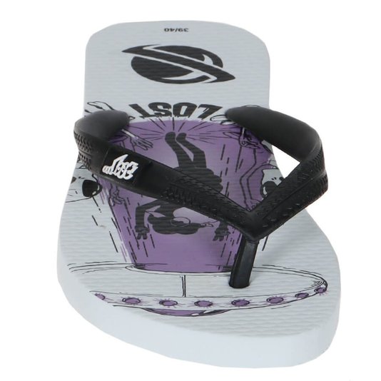 Chinelo Lost Abduzido Branco/Preto