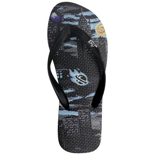 Chinelo Lost Beach Filme Preto/Azul