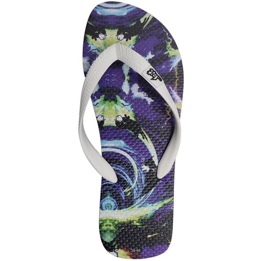 Chinelo Lost Space  Azul/Branco/Roxo