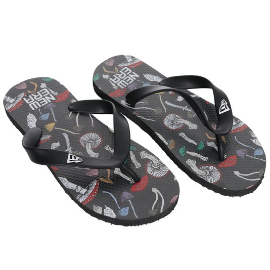 Chinelo New Era Cogumelos Preto