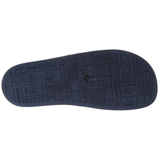 Chinelo Qix Double-G Script Azul Marinho