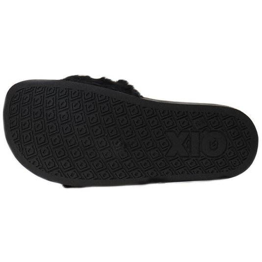 Chinelo Qix Missy Pelucia Preto