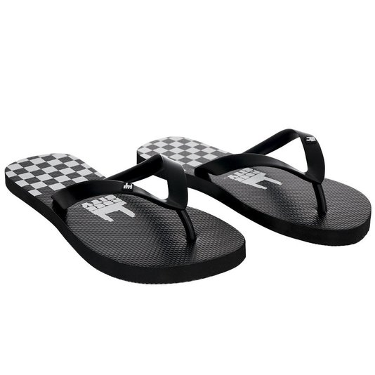 Chinelo Rock City Premium Preto/Checkerboard