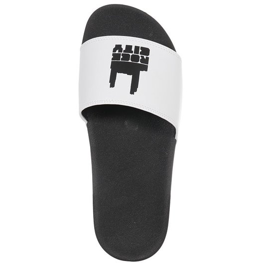 Chinelo Rock City Slide Premium Branco/Preto