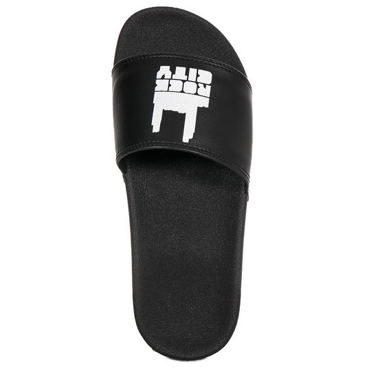 Chinelo Rock City Slide Premium Preto/Branco