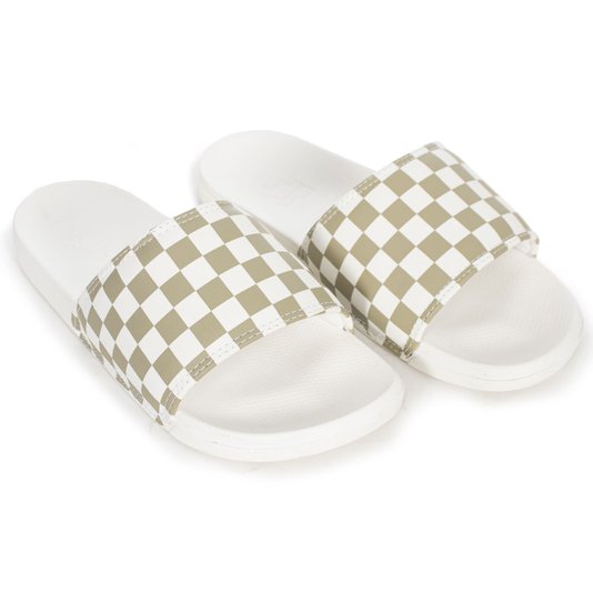 Chinelo Vans La Costa Slide Checkerboard Bege