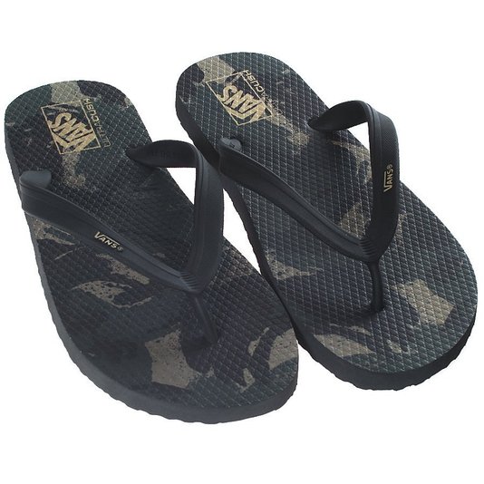 Chinelo Vans Makena Camo Preto/Camuflado
