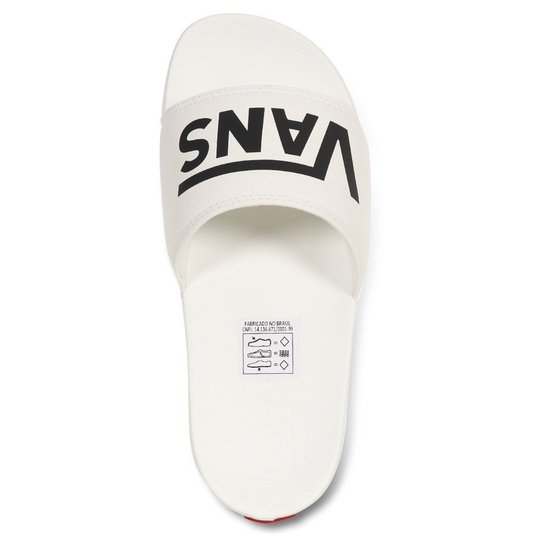Chinelo Vans Slide-On Wm La Costa Branco/Preto