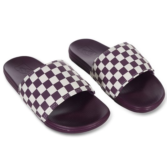 Chinelo Vans Slide-On Wm La Costa Roxo/Branco