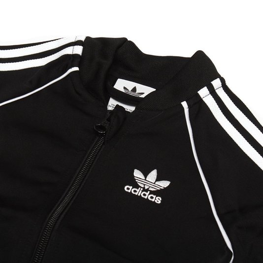 Conjunto Adidas Agasalho Infantil SST Preto