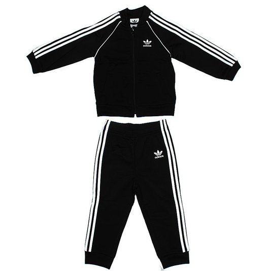 Conjunto Adidas Agasalho Infantil SST Preto