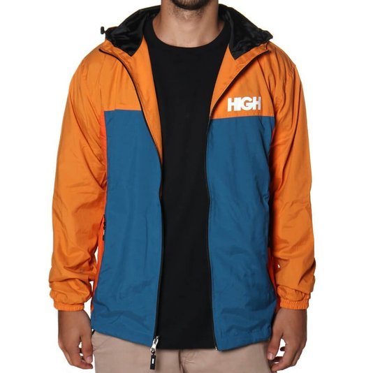 Corta Vento High Company Rain Orange/Night Green Laranja