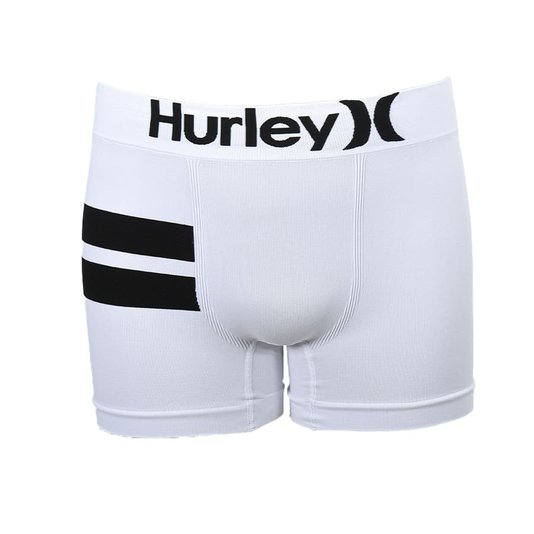 Cueca Hurley Seamless Boxer Cós Largo Branco/Preto