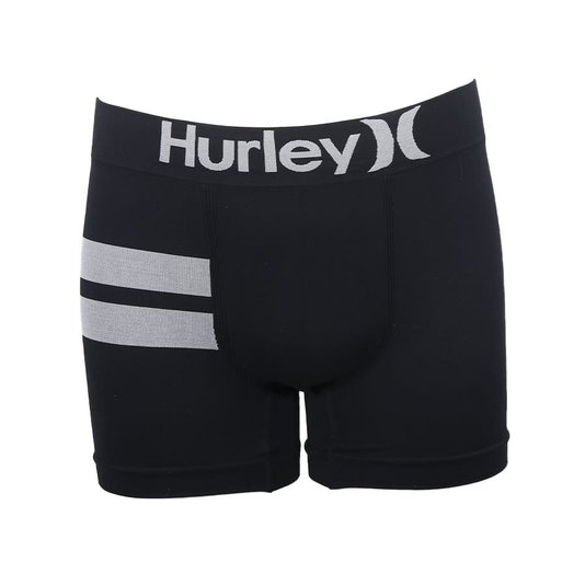 Cueca Hurley Seamless Boxer Cós Largo Preto/Cinza