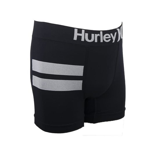 Cueca Hurley Seamless Boxer Cós Largo Preto/Cinza
