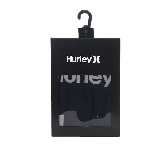 Cueca Hurley Seamless Boxer Cós Largo Preto/Cinza