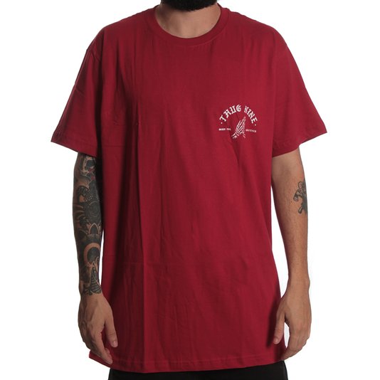 Camiseta Thug Nine Death Prayer Vermelho
