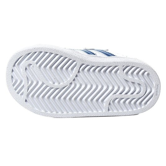 Tênis Adidas Superstar Infantil CF Branco/Azul