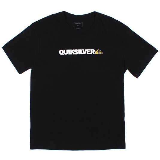 Camiseta Quiksilver Infantil Cracked Logo 2 Preto