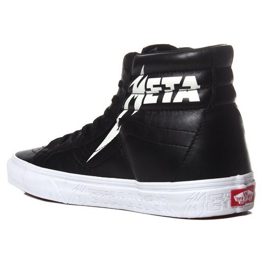 Tênis Vans Sk8-Hi Reissue Metallica Preto/Branco